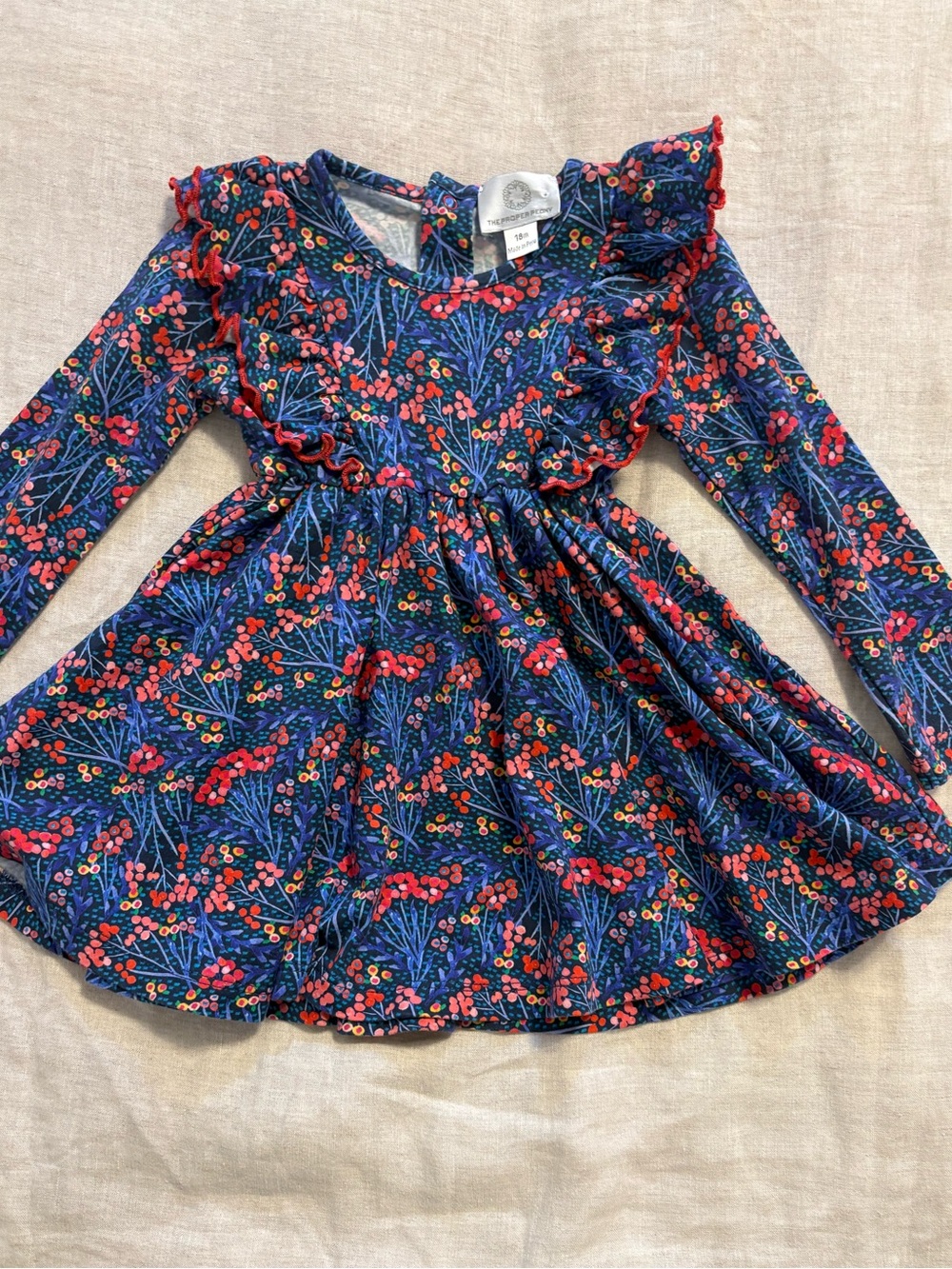 The Proper Peony Winterberry Dress 18M